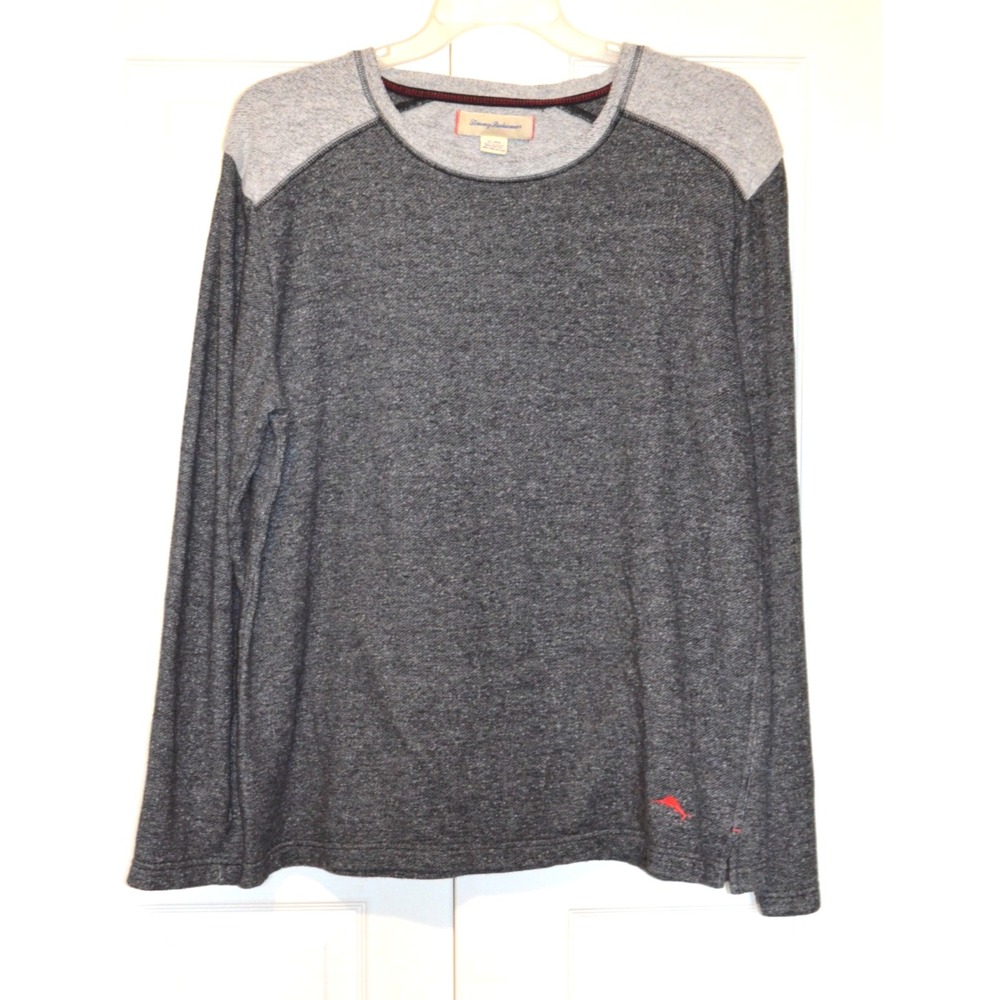 Tommy Bahama Lightweight Sweater Mens XL Long Sleeve 2 Tone‎ Gray